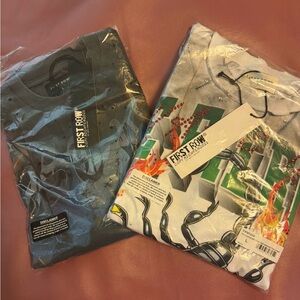 FIRST ROW UNISEX Rhinestone Scorpion Graphic 2 Top L Bundle Wake Up & Be Fierce